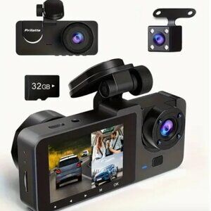 G308 4K Front and Rear Dash Camera with Infrared Night Vision and 32GB SD Card